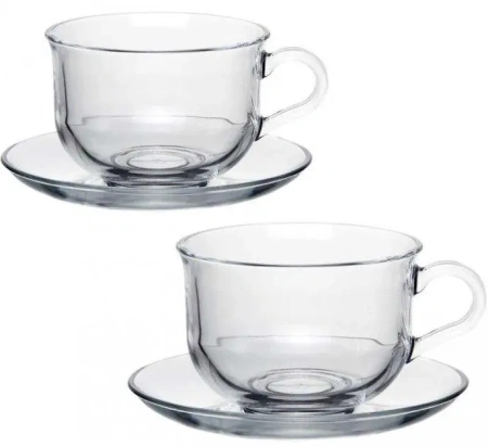 Tashkent" набор чайный 2чаш.+2блюд. 290мл закалённый 96806 TMP										