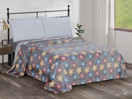 Плед Cleo "БАМБУК" двуспальный 180*200 микрофибра 100% 180/223-pb