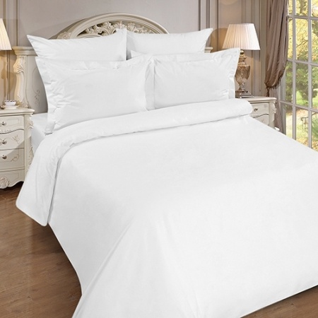 Простыня на резинке "Цвет Эмоций" 90х200х20, поплин, 100% хлопок (Белый)