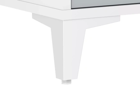 НМ 041.13 Шкаф-пенал ("Морти", Белый (КМ)/Дуб Бунратти/Серый, Белый)