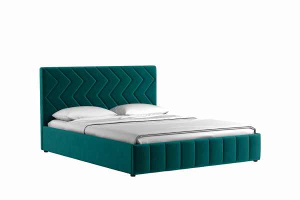 Милана 160 Кровать двойная НР (Tenerife izumrud (сине-зелёный) (комплект)
