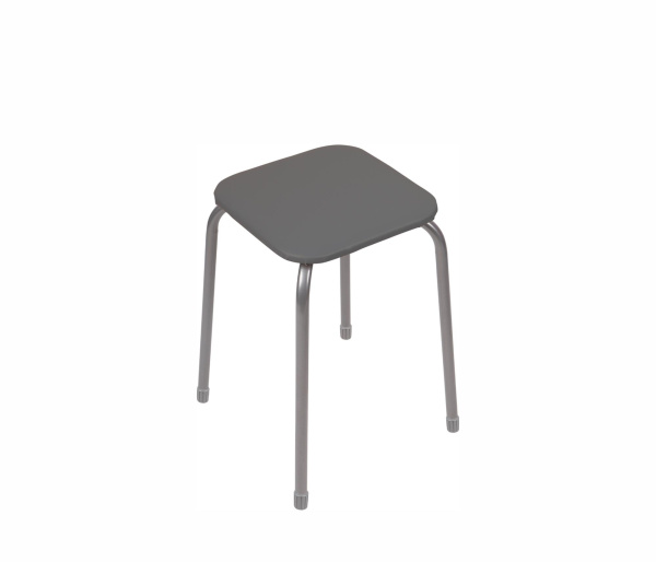Табурет Эконом на 4-х опорах (квадратное сидение ДСП) (ТЭ 3 Серый)