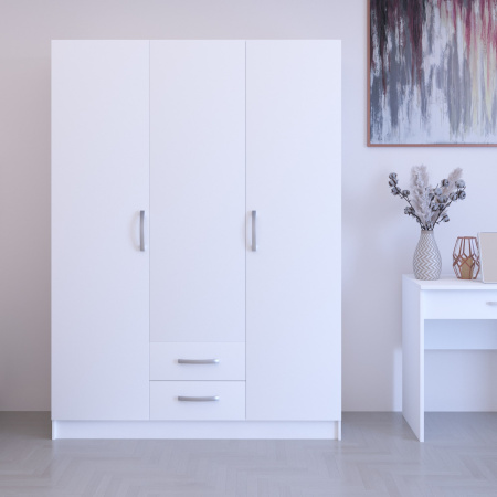 С5.14 Шкаф 3-х дверный без зеркала 1510х1995х540(белый, белый, Лотос 128)