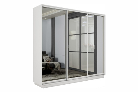 Шкаф купе 3-180 Белый Снег (3 зр)