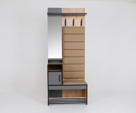 "ОЛЬГА-ЛОФТ 1" Прихожая (Дуб Крафт Золотой / Темно Серый)