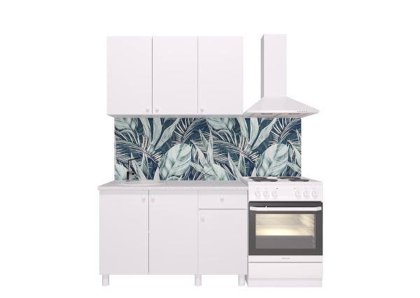 Кухня "POINT 120" (белый) (корпус белый + фасад белый)