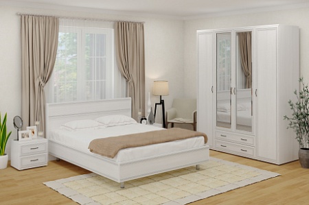 СК-1019-СЯ мебель для спальни (комплект из: ШК-1021 (2шт), ШК-1007, КР-2003 , ТБ-1062 (2шт)