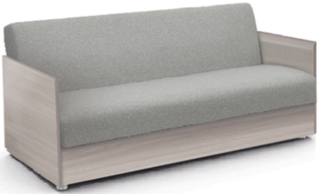 Диван-кровать "Ручеек-Ламино" 1200 мм боковины Софт ткань (книжка) I кат. (Модерн "эскада")