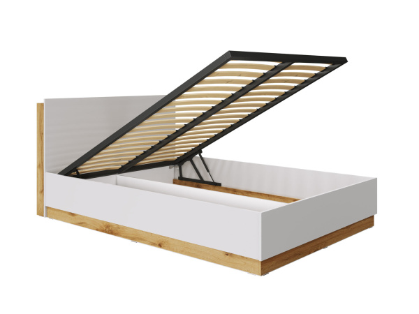 FRESCO кровать 160х200(N) Белый/Дуб Вотан(+механизм)