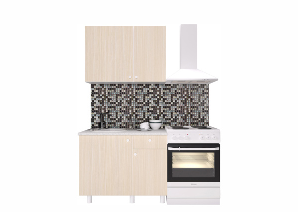 Кухня "POINT 100" (феррара) (корпус белый) + фасад феррара)