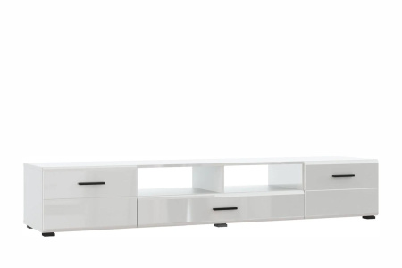 GLOSS тумба для ТВ-200 Белый/Белый глянец