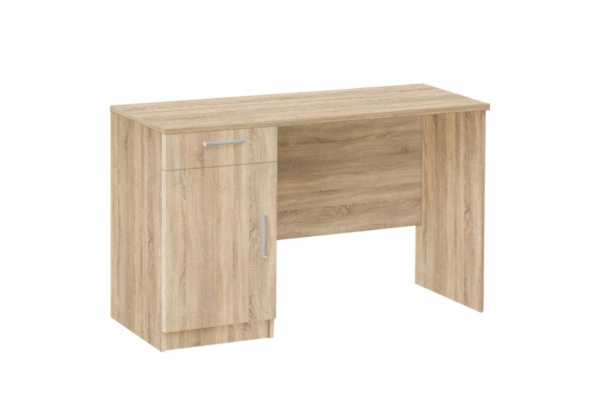 10.01 Стол компьютерный  1200х750х600(дуб сонома, Дуб сонома, Лотос 128)