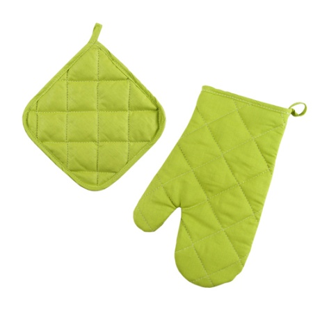 Набор для кухни 2 предмета "Цвет Эмоций" (рукавичка-прихватка, прихватка) (Лайм)
