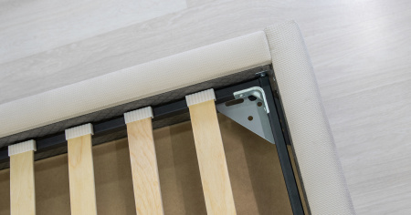 Кровать двойная Мелисса 160 ((Тори 56 Велюр (светло-бежевый), Тори 56 велюр (светло-бежевый))) (кров