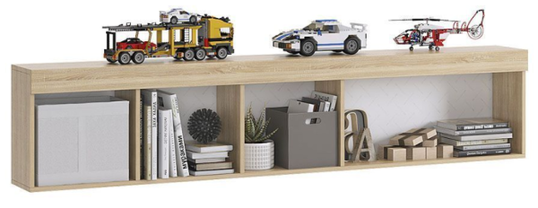 Полка "Форсаж" (дуб сонома/белый)