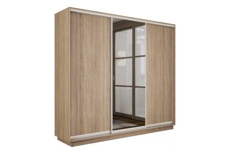 Шкаф купе 3-180 Дуб Сонома (2 глух+ 1 зр)