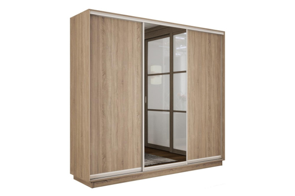 Шкаф купе 3-210 Дуб Сонома (2 глух +1зр)