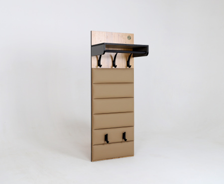 "ОЛЬГА-ЛОФТ 6.1" Вешало настенное без зеркала (Дуб Крафт Золотой / Темно Серый)