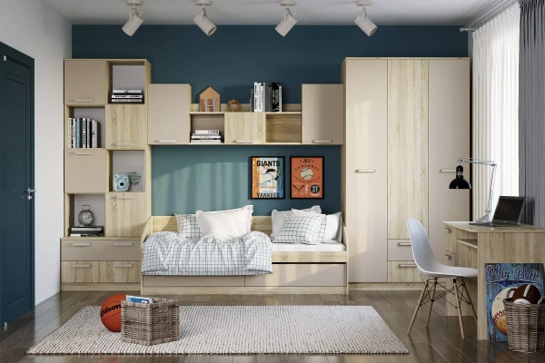 НМ 013.08-01 М1 Шкаф комбинированный ("Акварель", Капучино/Дуб сонома, Дуб Сонома)