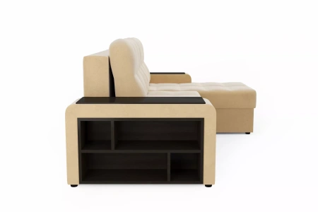 Диван-кровать угловой Дубай 2т 1пф(1пф-2т) СК (Луна 05 беж)