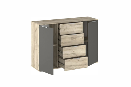 ВЕНЕЦИЯ комод 1300 дуб Серый К./Графит