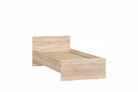 STERN кровать 90х200 Дуб Сонома + Кроватное основание(Ламели на ленте) 900х2000