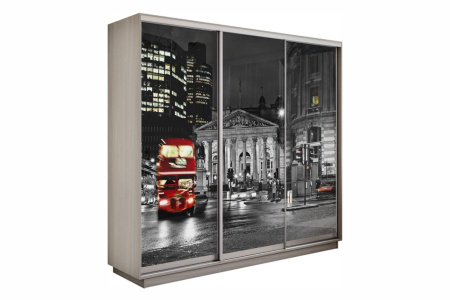 Шкаф купе (фотопечать) - 210 Шимо Светлый/Ночной Лондон