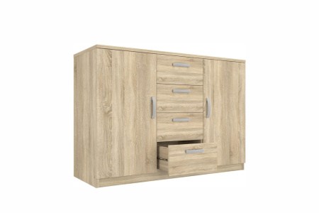 2.08 Комод 1208х860х447(дуб сонома, Дуб сонома, Лотос 128)