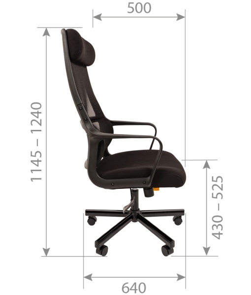 Офисное кресло Chairman 590  Россия TW черный МЕТ