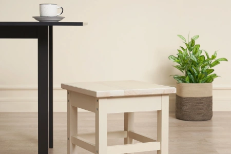 Табурет прямая нога массив(выбеленная береза, выбеленная береза)