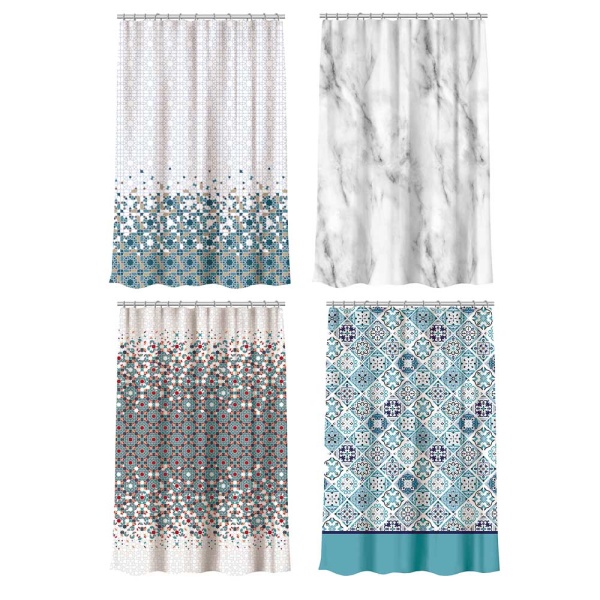 VETTA Шторка для ванной, полиэстер, 180x180см, "Франко", 4 дизайна 461-534