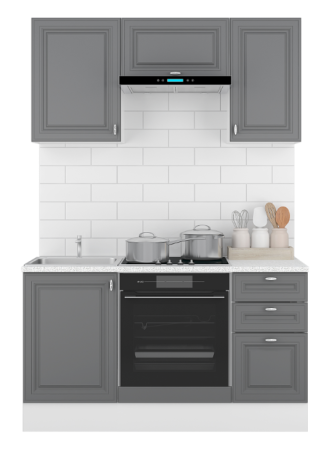 Кухня "ЕВА" (Графит софт) 1.5м