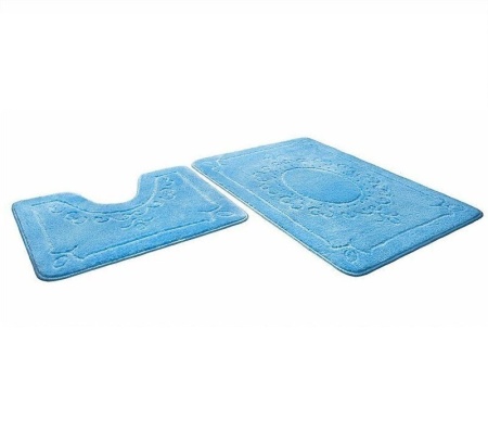 Набор ковриков д/в SHAHINTEX ЭКО 45*71+45*43 голубой 11