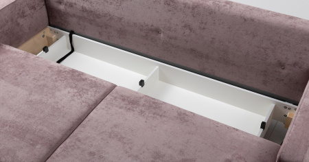 Диван - кровать Арно (Арт. ТД 567 Лаки 17 (пепел розы), Лаки 17 (пепел розы), Vertical 910 (молочно