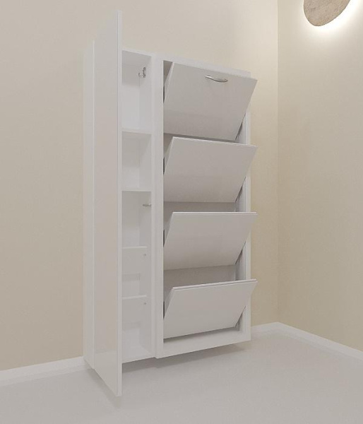 КОМПЛЕКТ ЛЮКС 4 ДУЭТ (Белый Шагрень/Стекло Белое)