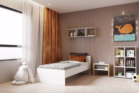 НМ 011.53-01 Кровать ( "Симпл", Белый Фасадный)