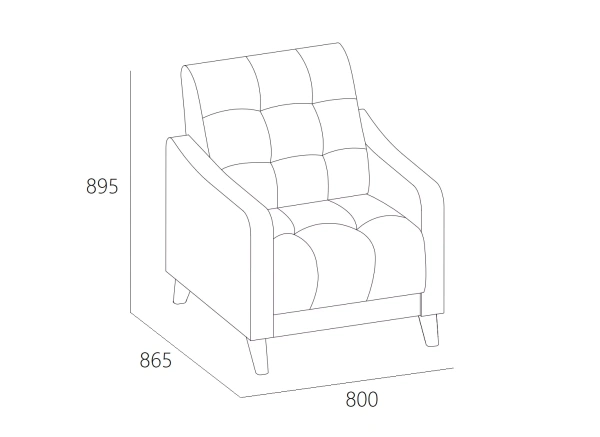 Кресло "Римини" 1 СК (Real 14 А)