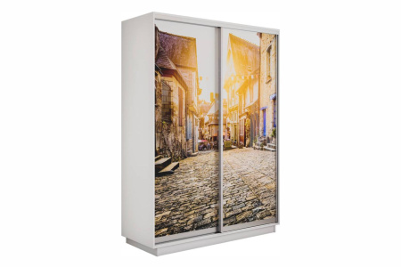 Шкаф купе (фотопечать) - 140 Белый Снег/Улица
