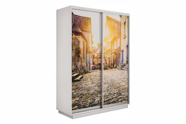 Шкаф купе (фотопечать) - 140 Белый Снег/Улица