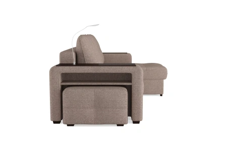 Диван-кровать угловой "SMART" Б4-2Т-1Пф-Б3 СК (Sherlock 932)