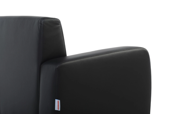 Диван 2-х местный Марко Экокожа Экотекс 3001 (черная) 1380 x 730 x 760 