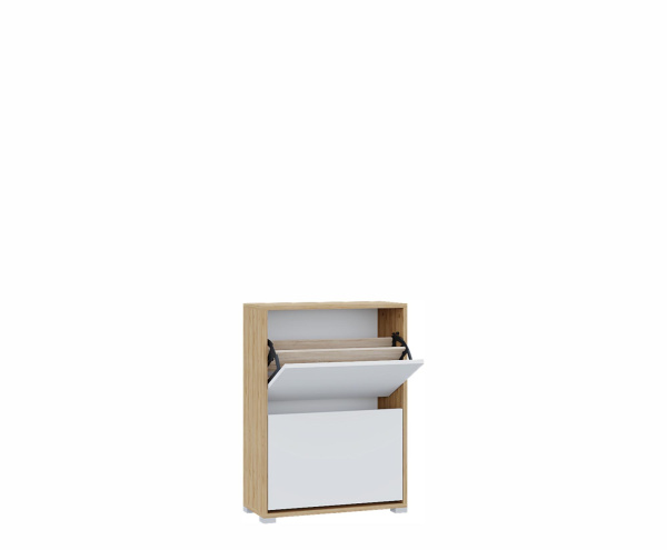 34ДОЗБЛ1 Домино Обувница (Дуб золотой/белый)