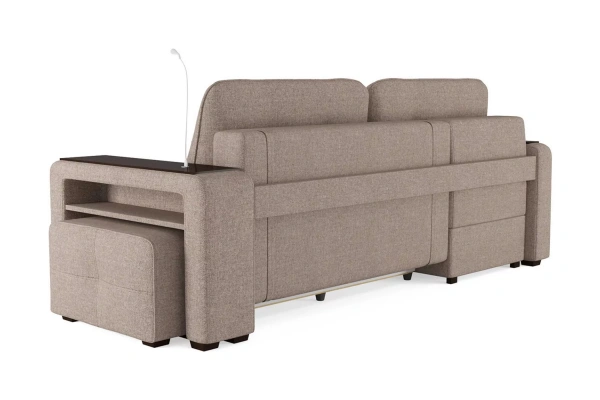 Диван-кровать угловой "SMART" Б3-1Пф-2Т-Б4 СК (Sherlock 932)