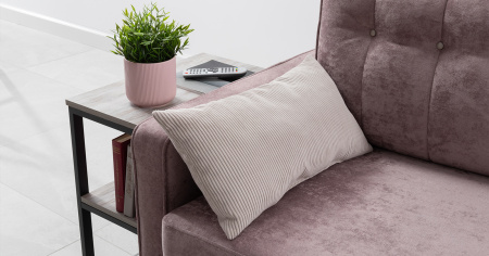 Диван - кровать Арно (Арт. ТД 567 Лаки 17 (пепел розы), Лаки 17 (пепел розы), Vertical 910 (молочно