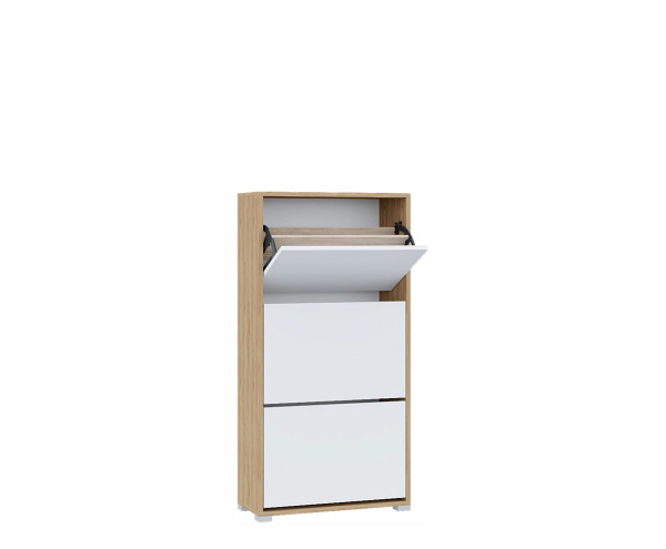 34ДОЗБЛ2 Домино Обувница XL (Дуб золотой-белый)