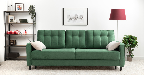 Диван - кровать Арно (Арт. ТД 566 Лаки 20 (хвойный зеленый), Лаки 20 (хвойный зеленый), Vertical 91