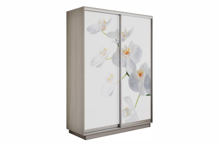 Шкаф купе (фотопечать) - 140 Шимо Светлый/Орхидея Белая