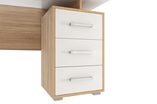 Стол компьютерный 1200 "Лайт-2" (дуб сонома/белый)