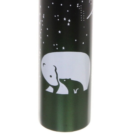 Термос металлический 280 мл "Северный Мишка" зеленый 896-029