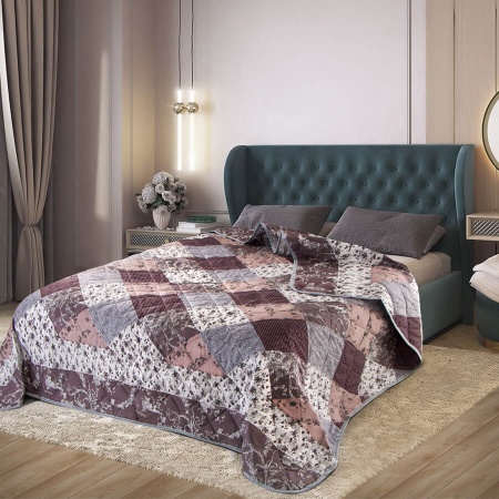 Покрывало Пэчворк 1,5сп (КОРИЧНЕВЫЙ)